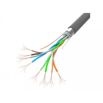 Kabel sieciowy LANBERG LCF5-11CC-0305-S Cat5e F/UTP, 24 AWG CCA, 305 m, szary