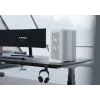 APNX PC Midi Tower C1-R-WT-v1 — Biały, obsługuje ATX/Micro-ATX/Mini-ITX, zainstalowane 3 wentylatory przednie 120 mm, 3 zatoki 3,5 cala + 3 zatoki 2,5 cala, 2x USB 3.2 Gen1