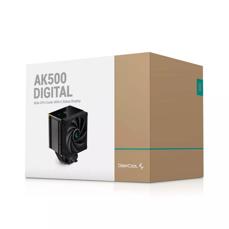 Chłodzenie powietrzne DeepCool AK500 Digital 12 cm Czarne 2.19 mmH2O