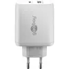 USB-C Dual-Fast Charger, PD, GaN, 65 Watt (biały, 1x USB-C, 1x USB-A, Power Delivery)
