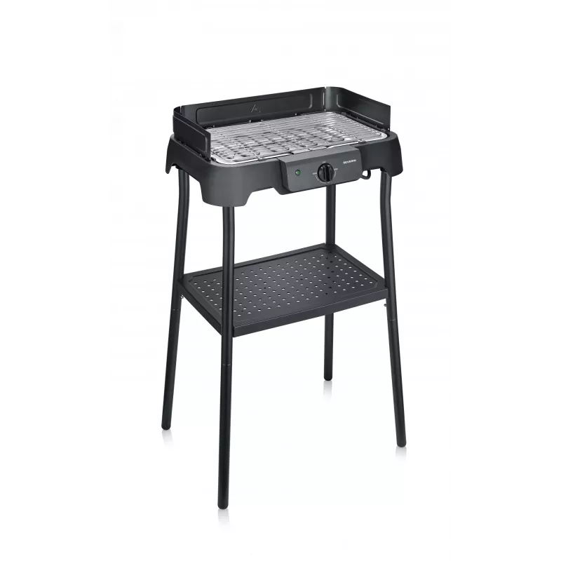 Elektryczny grill stołowy SEVERIN PG 8594 — 2000 W, ruszt prostokątny, czarny