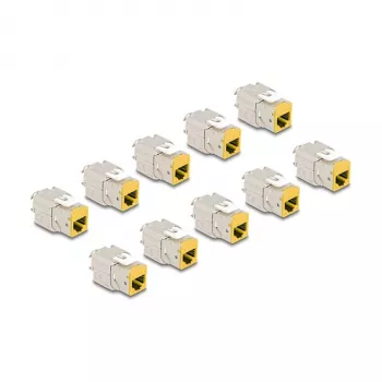 Moduł Keystone DeLOCK 88111 Płaski Żółty RJ-45 10 szt.