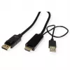 ROTRONIC-SECOMP Roline - Videokabel - HDMI, USB (nur Strom) männlich zu DisplayPort männlich - 2 m - abgeschirmt - Schwarz - unterstützt 4K 60 Hz (384