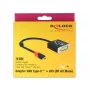 Adapter kablowy wideo DeLOCK 61213 USB Type-C na DVI 0,2 m czarny