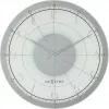 NeXtime klok 8125 Fancy Round, Ø43 cm, ścienna, biało-srebrna