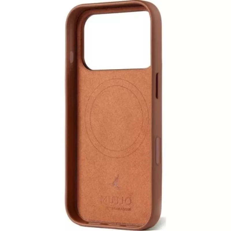 Mujjo Full Leather Case MagSafe etui do iPhone 17 Pro Brązowy