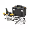 Zanurzeniowa frezarka DeWalt DCW620NT-XJ, akumulatorowa, bezszczotkowa, 18V, 1600W mocy wyjściowej, 11–23k RPM, tuleja 12,7 mm, odpylacz, LED, 3,6 kg, walizka