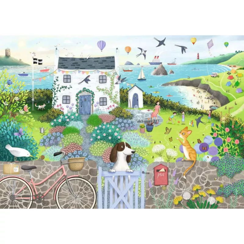 Puzzle Ravensburger Coastal Cottage 1000 szt., szerokość 700 mm, grubość 2 mm