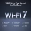 Router biurkowy MERCUSYS MR47BE — Trójpasmowe Wi‑Fi 7 (2.4/5/6 GHz), 9300 Mbps, 3× RJ‑45, 2.5GbE, 6 zewnętrznych anten