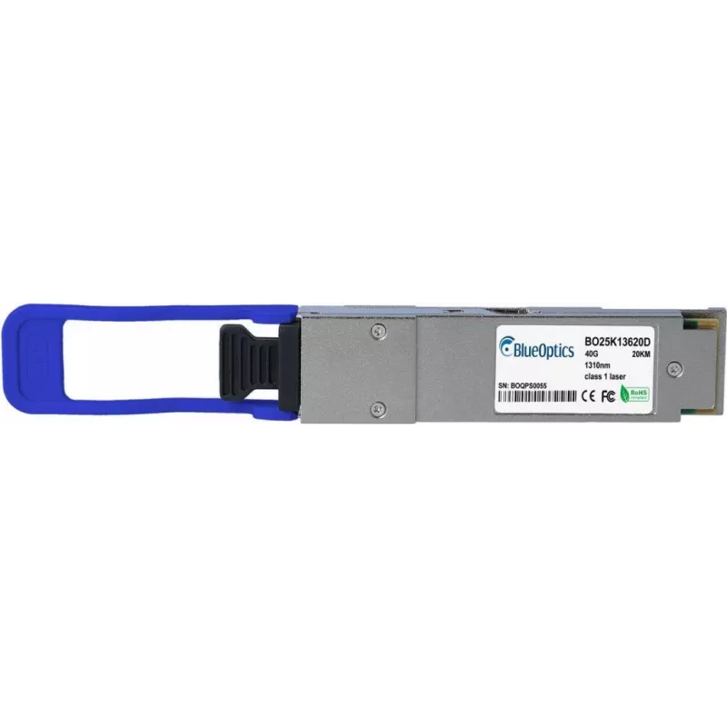 Extreme Networks QSFP-40G-LR4-20-EN kompatibler BlueOptics QSFP Transceiver für Singlemode 40 Gigabit Highspeed Datenübertragungen in Glasfaser Netzwe