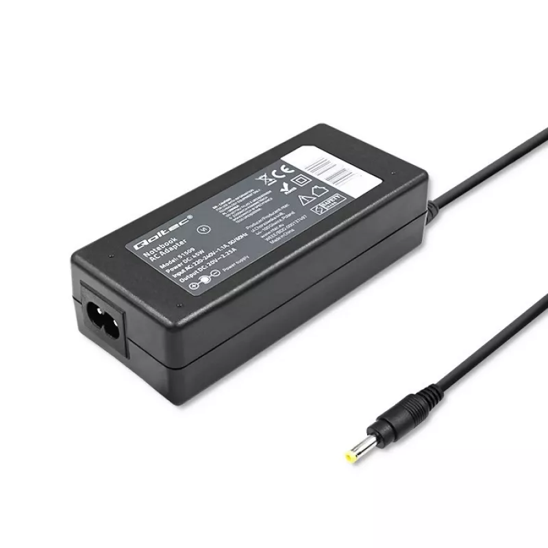 Qoltec 51509.45W Zasilacz do Lenovo | 45W | 20V | 2,25A | 4.0*1.7 | +przewód zasilający