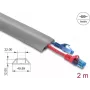 Osłona kablowa DELOCK 20767 PVC szara 1 szt.