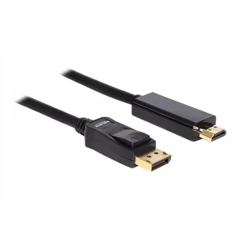 Delock Kabel DisplayPort 1.1 Stecker > High Speed HDMI-A Stecker Passiv 2 m schwarz (82587)