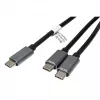 ROLINE - Kabel USB - 24-pin USB-C (M) na 24-pin USB-C (M) - USB 2.0 - 1,85 m - zasilanie USB (100 W) - Czarny (11.02.8308)