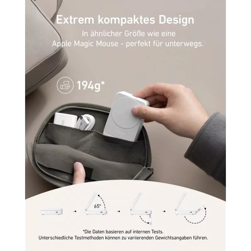 MagGo 3-w-1 15W składana biała EU