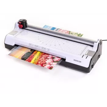Laminator biurowy SENCOR SLA 230 A4, kompatybilny z arkuszami A4, zakres grubości kopert 2x75–2x125 mm