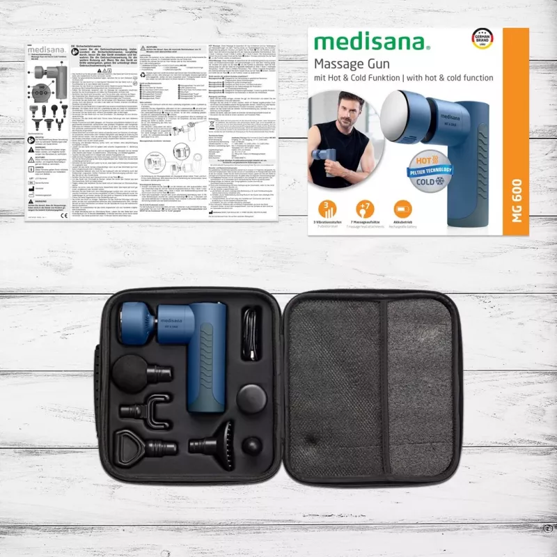 Masażer Medisana MG 600 Uniwersalny Czarny, Niebieski