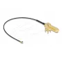 Kabel antenowy DeLOCK SMA 90° PCB jack bulkhead kabel koncentryczny 0,15 m I-PEX MHF1 Czarny Złoty
