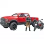 Dodge RAM 2500 Power Wagon z przyczepą i motocyklem Ducati 02502 BRUDER