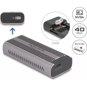 Obudowa SSD DeLOCK 42029 USB Type-C 40 Gb/s dla M.2 NVMe PCIe