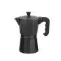 Moka pot Maestro MR-1666-6-Czarny — manualny zaparzacz do kawy na płytę grzewczą, 6 filiżanek, 300 ml, czarne aluminium
