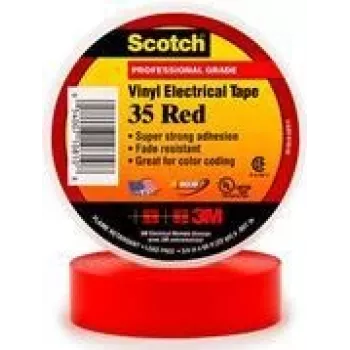 Taśma izolacyjna 3M Scotch™ 35 SCOTCH35-19X20RD Scotch® 35 Czerwona (Dł. x Szer.) 20 m x 19 mm 1 szt. (SCOTCH35-19X20RD)