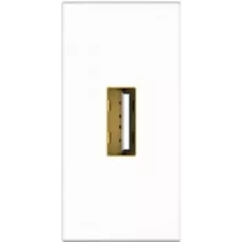 Kindermann Konnect flex 45 click - Modulares Faceplate-Snap-In - USB 2.0 Typ A - Biały, RAL 9010