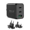 Ładowarka sieciowa Tellur TLL151451 65W, 3-portowa (2x USB-C, 1x USB-A)