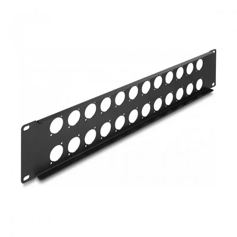 DeLOCK akcesorium do panelu krosowego 88055 montaż w szafie rack 2U czarny