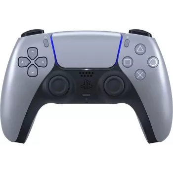 Bezprzewodowy gamepad Sony DualSense do PlayStation 5 — wbudowany akumulator Li-Ion, żyroskop, wibracje dotykowe, głośnik, gniazdo 3,5 mm, srebrny
