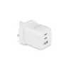 Zasilacz Dicota - kompaktowy, GaN - 65 W - 5 A - PD 3.0 - 3 porty wyjściowe (2 x USB-C, USB)