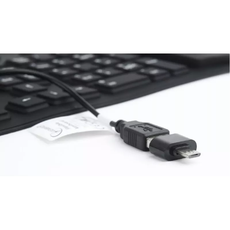 Klawiatura silikonowa USB+PS/2 czarna