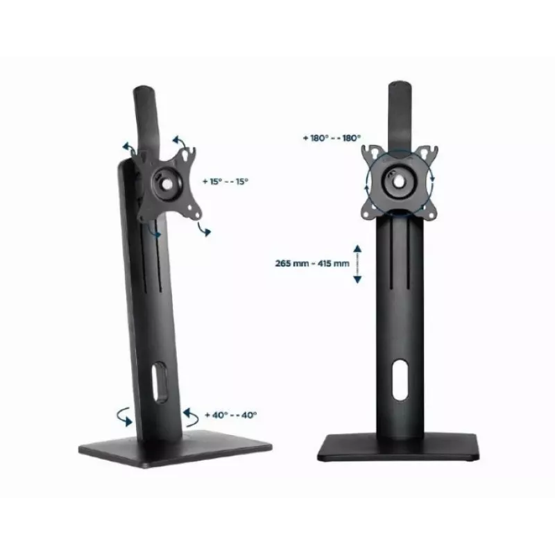 Gembird MS-D1-01 Monitor Desk Stand Height Adjustable Czarny