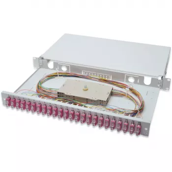 Panel zarządzania kablami Digitus DN-96322-4 SC OM4 Światłowodowa skrzynka spawów Szary