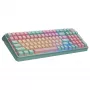 Klawiatura Cooler Master MK770 mechaniczna, USB + RF bezprzewodowa + Bluetooth, QWERTY francuski, 99 klawiszy, RGB, turkusowa