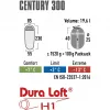 Śpiwór mumia High Peak Century 300 poliestrowy szaro-czerwony 230 cm