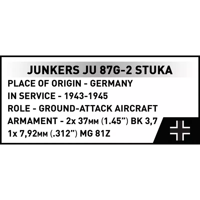 Zestaw konstrukcyjny Cobi Blocks Junkers JU 87G-2 Stuka 571 szt. model do składania