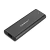 Obudowa SSD QOLTEC 50312 Czarna dla pojedynczego dysku M.2 SATA, USB Type-C (USB 2.0 / 3.2 Gen 1)