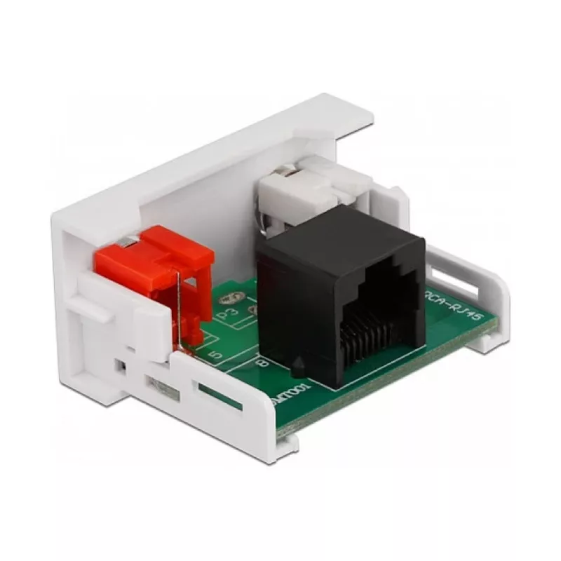 Moduł DeLOCK Easy 45 2 x RCA żeński do RJ45 żeński port 22,5 x 45 mm