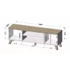 Cama TV stand LOTTA 160 2D2K wotan oak/mat Czarny