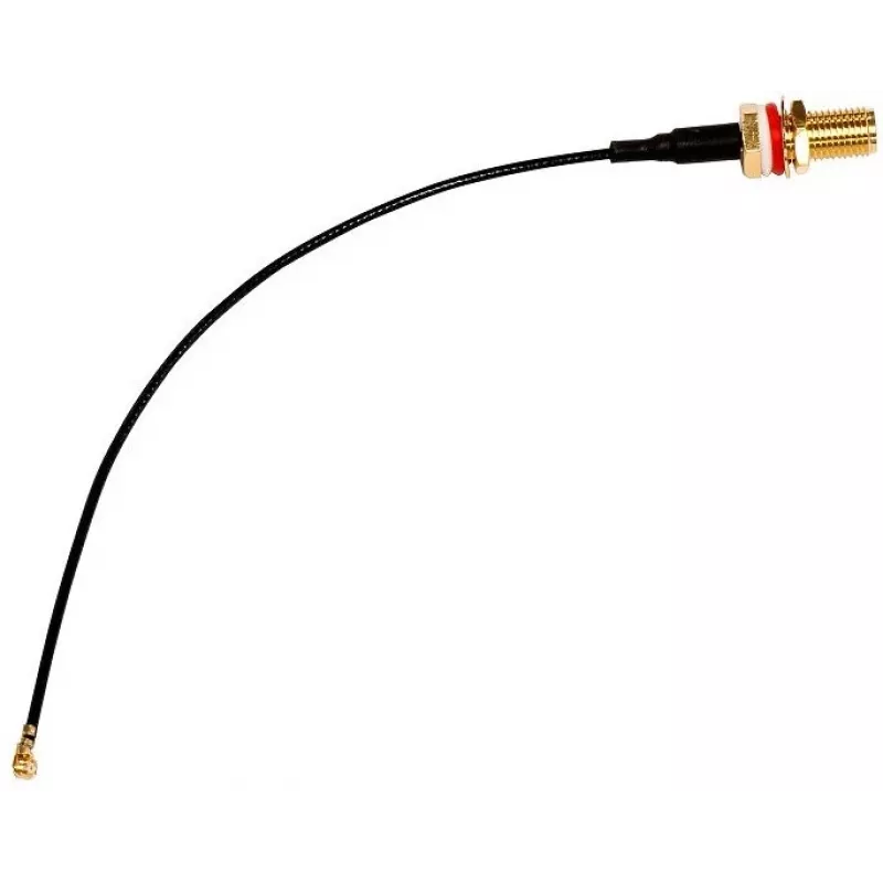 Kabel koncentryczny MikroTik ACSMAUFL SMA żeński prosty 1m czarny