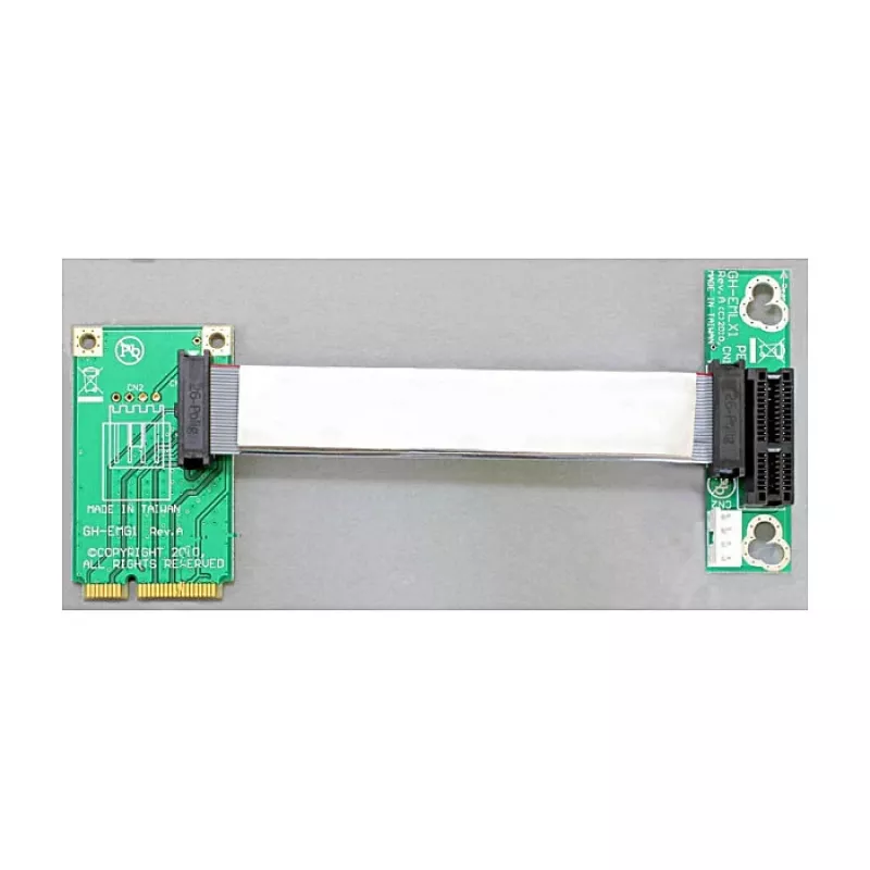 Karta Riser Mini PCI Express > PCI Express x1 skierowana w lewo
