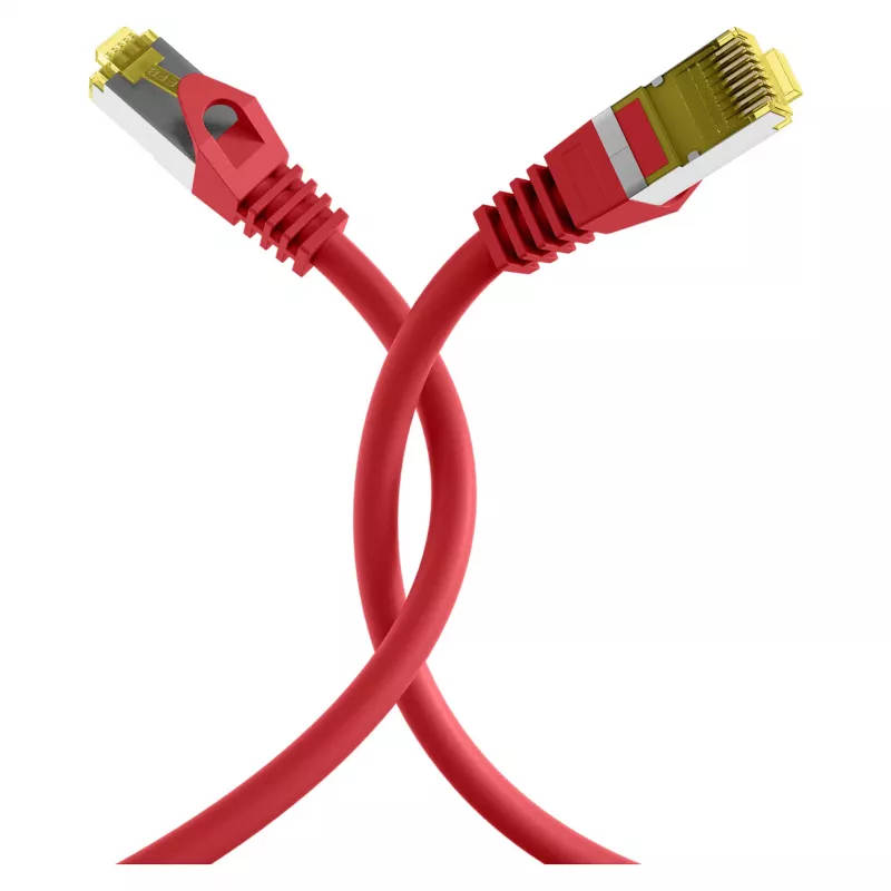 Kabel krosowy EFB-Elektronik RJ45 kat.6A S/FTP LSZH kat.7 surowy czerwony 0,15 m Producent: EFB Elektronik (MK7001.0,15R)