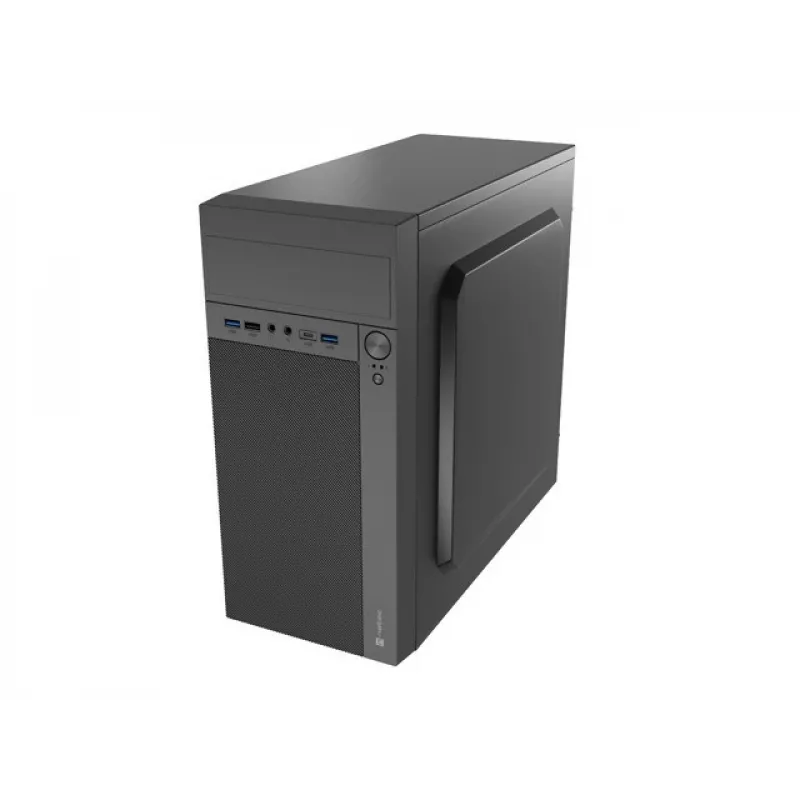 Obudowa PC NATEC Helix Mini Tower Czarna — microATX/Mini-ITX, 3x3.5 cala + 5x2.5 cala, karta graficzna 33 cm, porty USB-C/USB-A