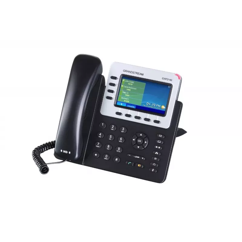Grandstream Networks GXP-2140 Telefon IP Czarny 4 linie TFT