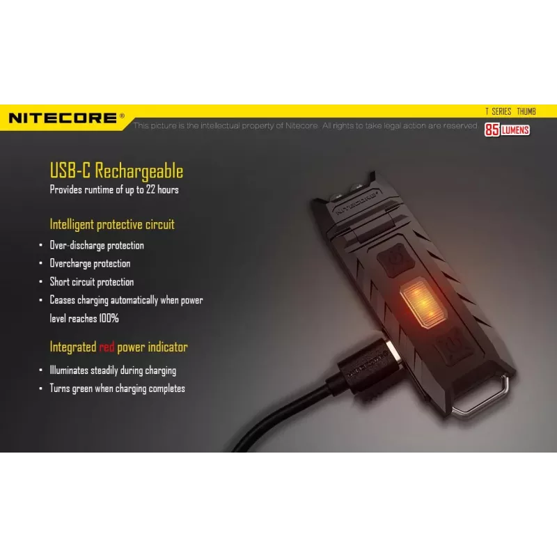Latarka T Series 85 LUMENÓW/KCIUK Nitecore