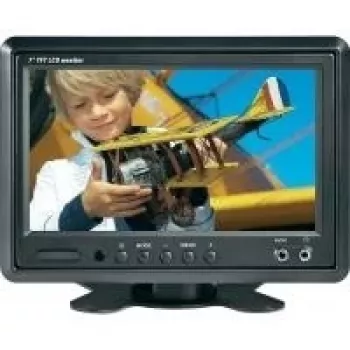 Monitor LCD Renkforce T-701B 7-calowy (17,8 cm) kompaktowy wyświetlacz do monitoringu CCTV i systemów wbudowanych
