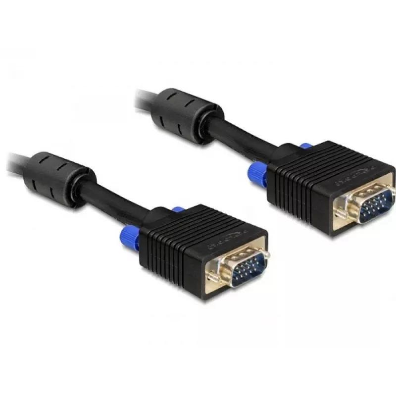 Kabel VGA DeLOCK 5m, VGA (D-Sub) Czarny, 82559