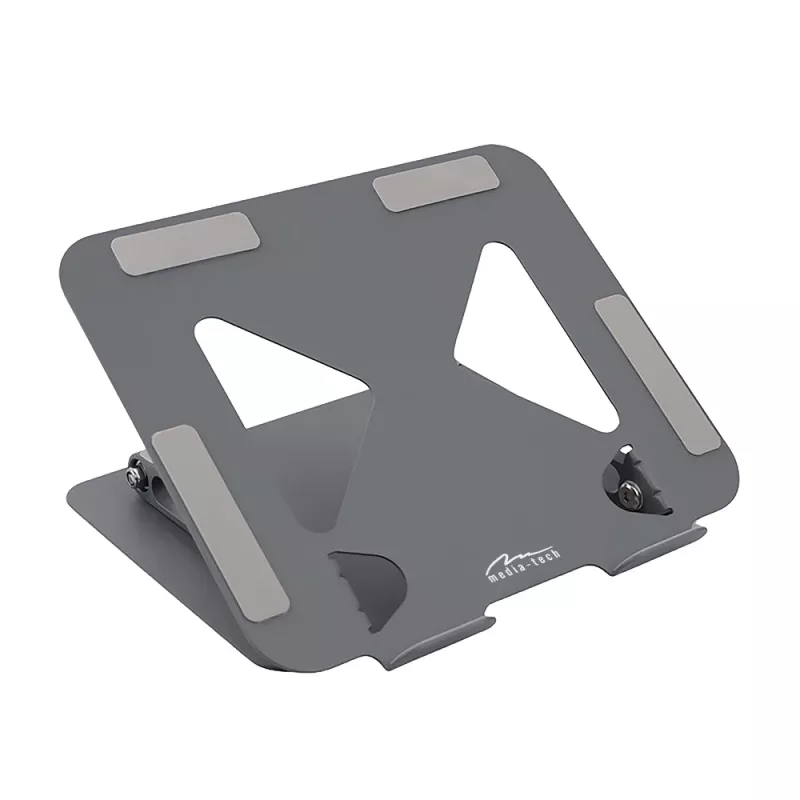 Podstawka pod laptop MEDIA-TECH MT2661 — regulowana wysokość, składana aluminiowa konstrukcja dla notebooków do 17 cali