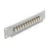 Patch panel światłowodowy DeLOCK 10 cali 12 portów LC Duplex bezowy 1U szary